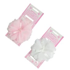 HB95: Headband w/Organza Flower & Bow